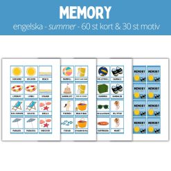 Memory - summer - 60 st kort & 30 st motiv