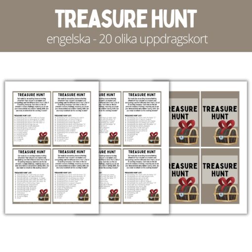 Treasure hunt - 20 olika uppdragskort