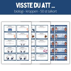 Visste du att ... 50 st talkort (Kroppen del 1)