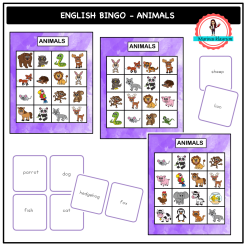 English bingo - animals