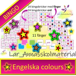 Bingo Engelska colours