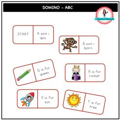 Läsdomino engelska + svenska - ABC