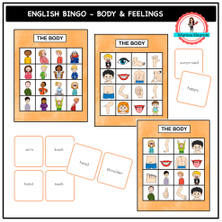 English bingo - body & feelings