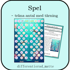 Spel - träna antal med tärning