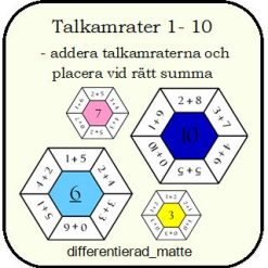Talkamrater - addera talkamraterna och placera runt rätt hexagon