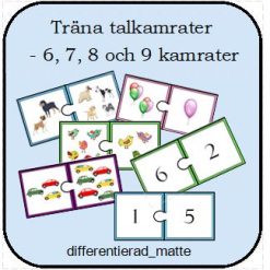 Träna taluppfattning - 6, 7, 8 och 9 kamrater