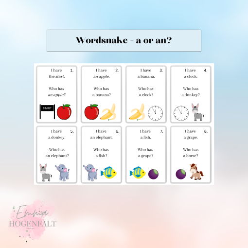 Wordsnake - a or an?