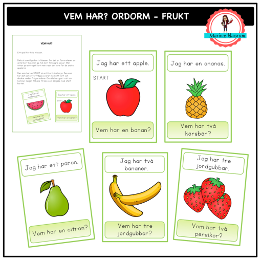 Ordord - Vem har? - frukt