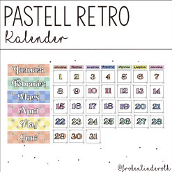 Pastell retro - kalender