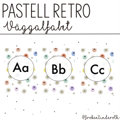 Pastell retro - alfabetsposters