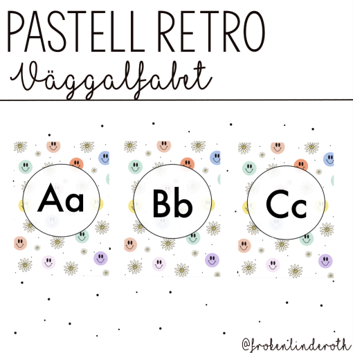 Pastell retro - alfabetsposters
