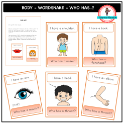 Wordsnake - Who has? - body