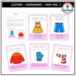 Wordsnake - Who has? - clothes
