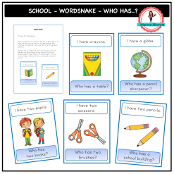 Wordsnake - Who has? - school