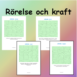 Rörelse och kraft Sökord