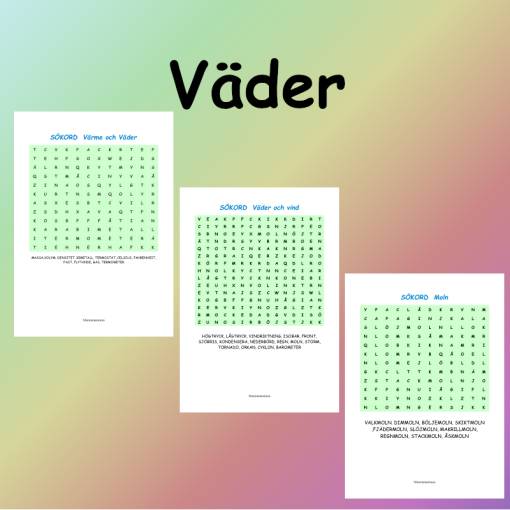 Väder Sökord