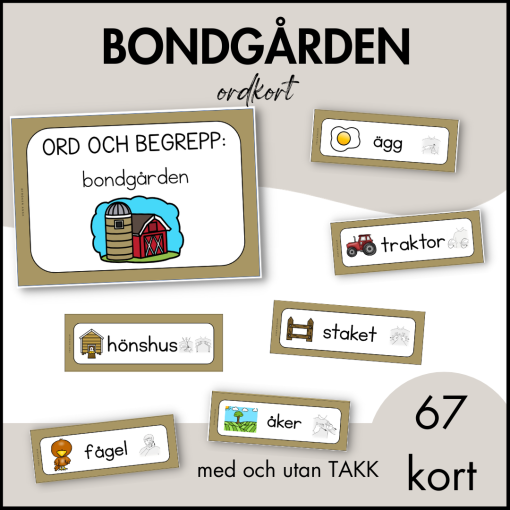 Ord och begrepp m. bildstöd och TAKK: Bondgården