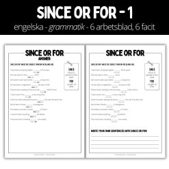 Arbetshäfte 1 - 12 sidor - since or for