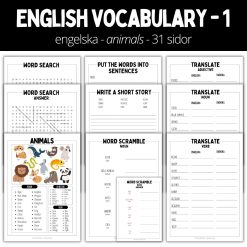 English vocabulary 1 - animals - 31 sidor