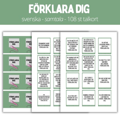 Förklara dig - 108 st talkort - 1