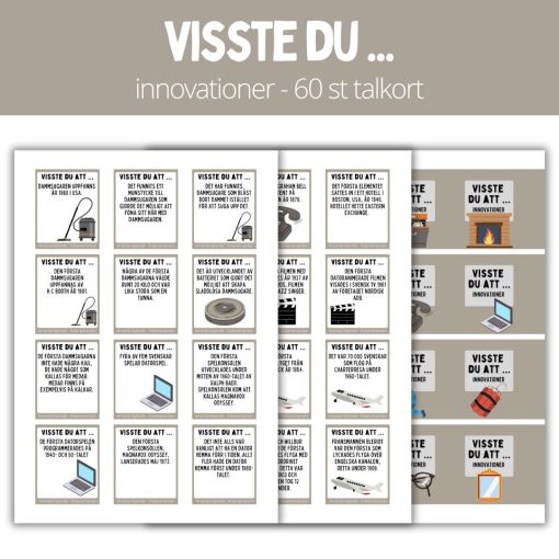 Visste du att ... 60 talkort - Innovationer 2