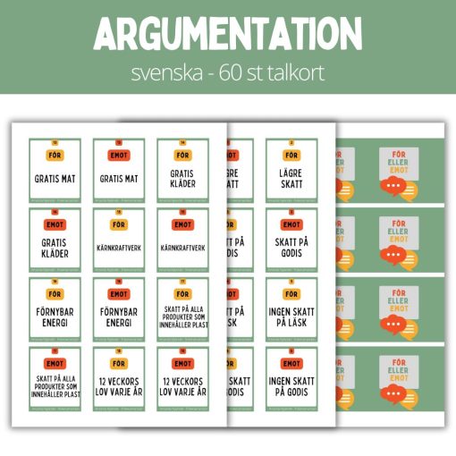 Argumentera mera - 60 st talkort - 2