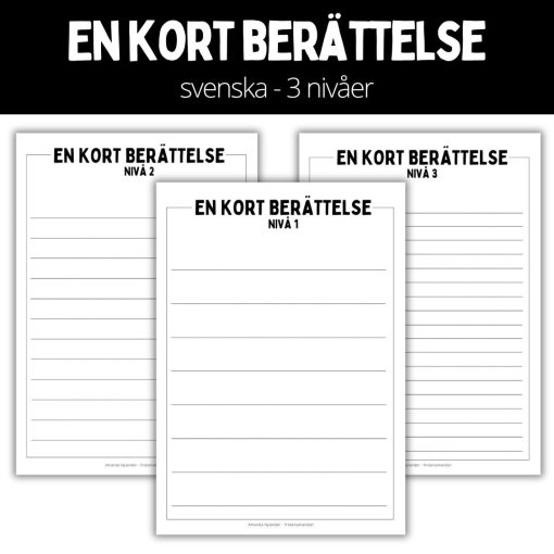 En kort berättelse - mall - 3 nivåer