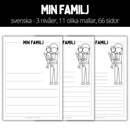 Min familj - mall - 3 nivåer - 11 olika mallar - 66 sidor