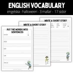 English vocabulary - 3 mallar - 17 sidor - halloween