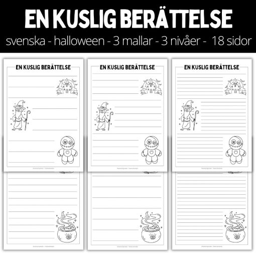 En kuslig berättelse - 3 mallar - 3 nivåer - 18 sidor