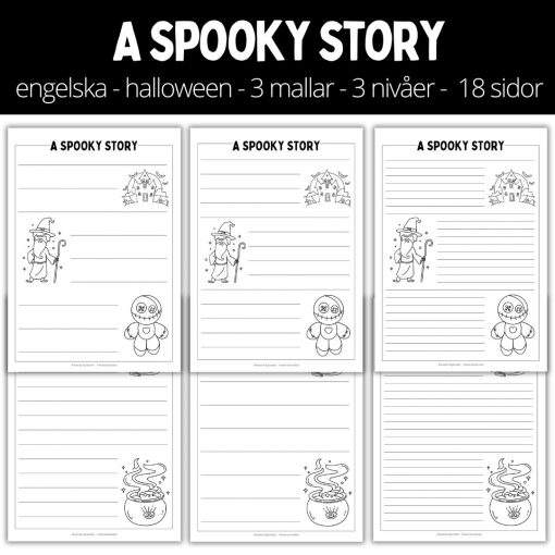 A spooky story - 3 mallar - 3 nivåer - 18 sidor