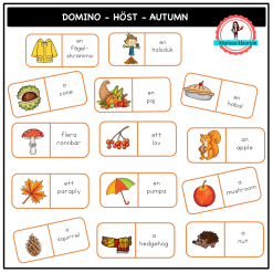 Läsdomino - hösten - autumn