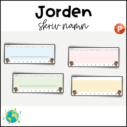 Jorden - Namnskyltar