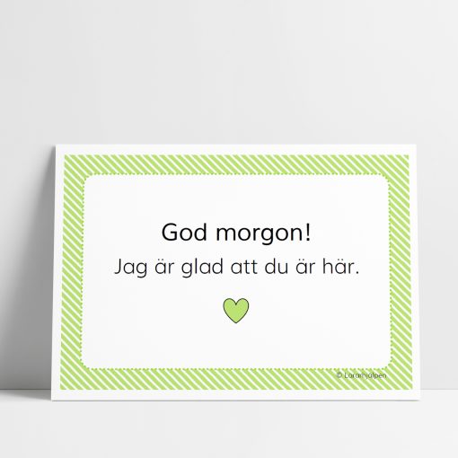 God morgon - grön