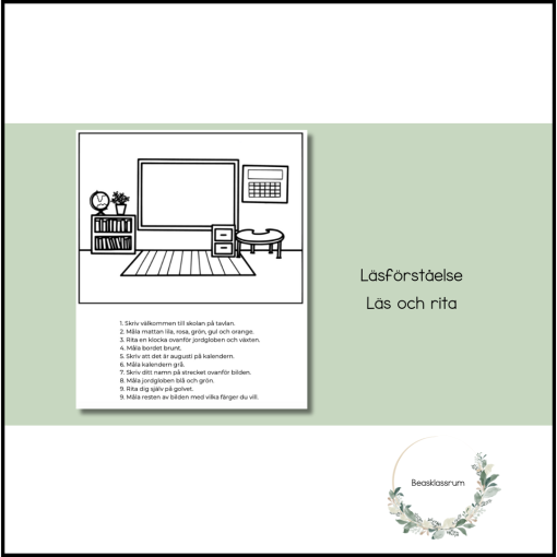 Läsförståelse - läs och rita