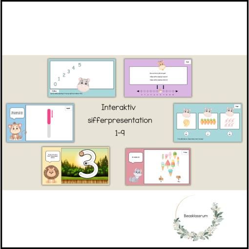 Interaktiv sifferpresentation 1-9