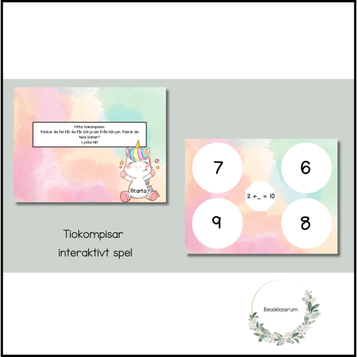 Interaktivt spel - tiokompisar