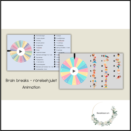 Brain breaks - rörelsehjulet med animation