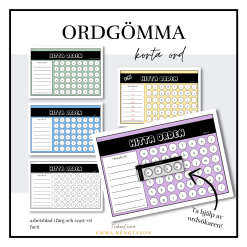 Ordgömma - korta ord