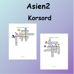 Asiens Djur 2 Korsord