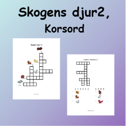 Skogens djur 2 Korsord