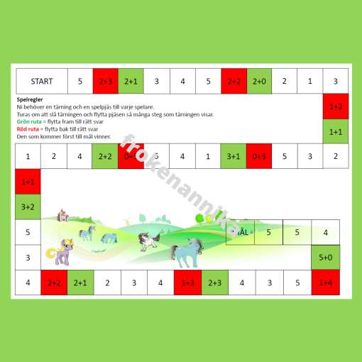 addition 0-5, spel