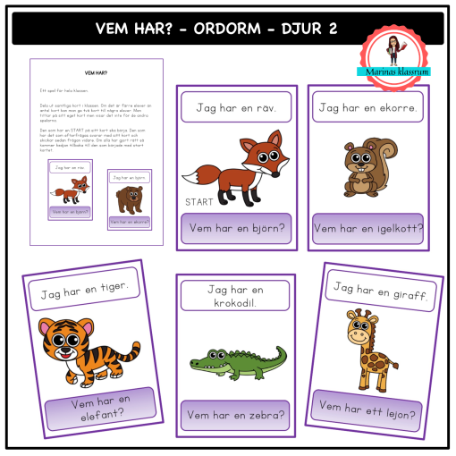Ordorm - Vem har? djur 2