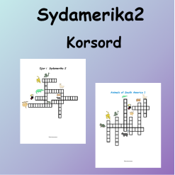 Sydamerikas Djur2 Korsord
