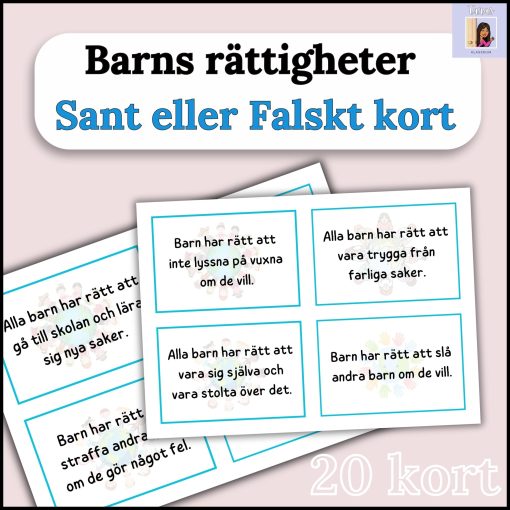 Barnkonventionen (20 sant/falskt kort)