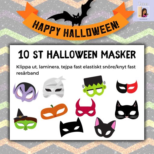 Halloween masker (10st)