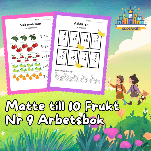 Matte till 10 Frukt Nr 9 Arbetsbok 15 Sidor