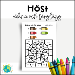 Höst - Räkna och färglägg subtraktion