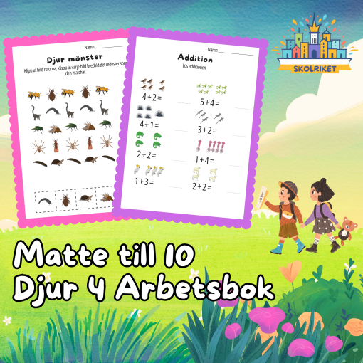 Matte till 10 Djur 4 Arbetsbok 15 Sidor