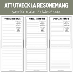 Att utveckla resonemang - 3 nivåer - 6 sidor